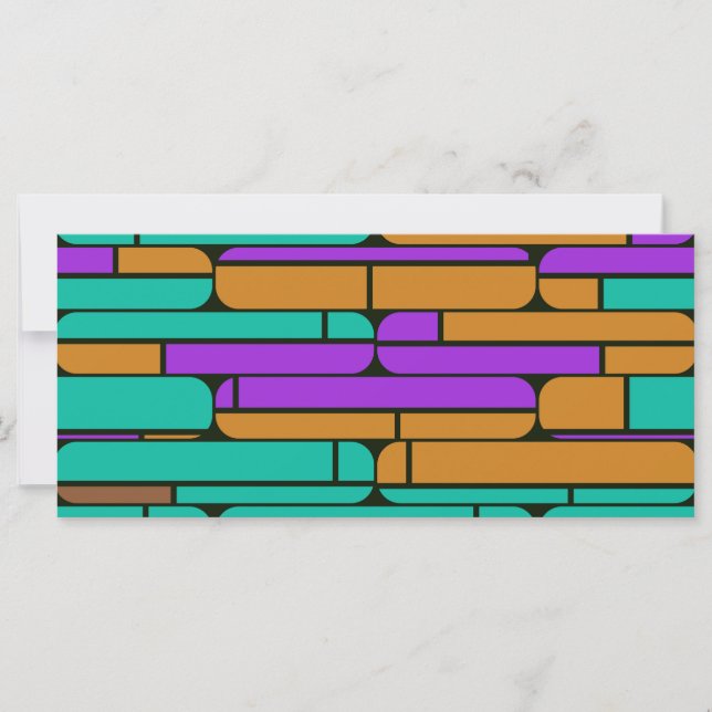 Carte Formes en couleurs rétro (Devant)