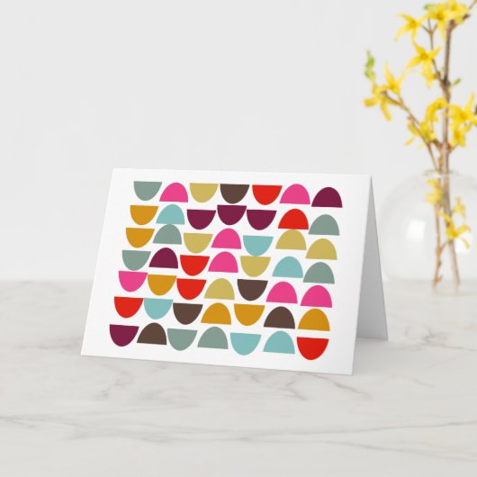 Carte Formes géométriques modernes Art en Terre Automne (Fleur jaune)