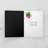Carte Formes géométriques néon de glitchcore d'anniversa (Intérieur)