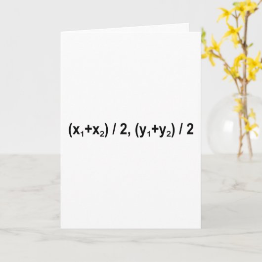 Carte Formule de milieu Math Mathématique Physique (Fleur jaune)