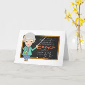 Carte Formule EMC2 du professeur de sciences (Fleur jaune)