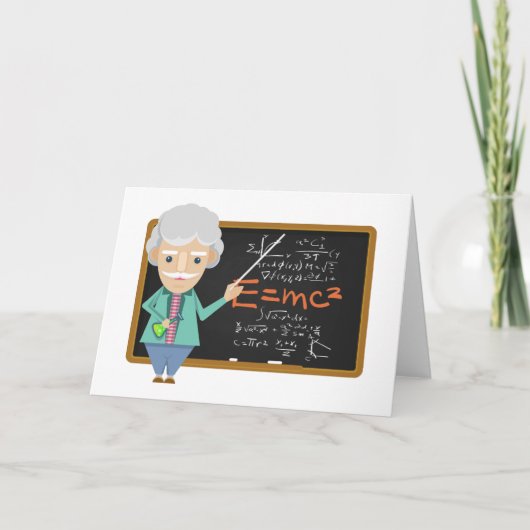 Carte Formule EMC2 du professeur de sciences (Devant)