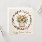 Carte Formule fantaisiste de Joyeuses Pâques (Devant/Arrière en situation)