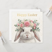 Carte Formule fantaisiste de Joyeuses Pâques (Devant/Arrière en situation)