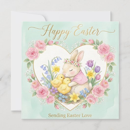 Carte Formule fantaisiste de Joyeuses Pâques (Devant)