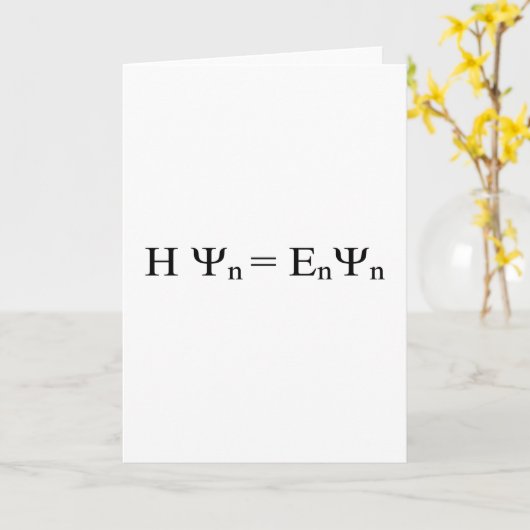 Carte Formule Math Mathématique Physique (Fleur jaune)