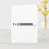 Carte Formule Mathématique 1 = 0,999999999…. (Fleur jaune)
