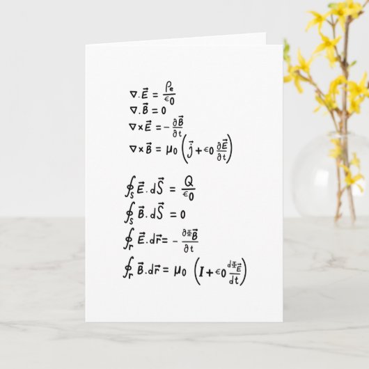 Carte Formule physique (Fleur jaune)