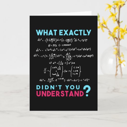 Carte Formule physique Plaisanter drôle Math (Fleur jaune)