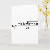 Carte formule quadratique (Fleur jaune)