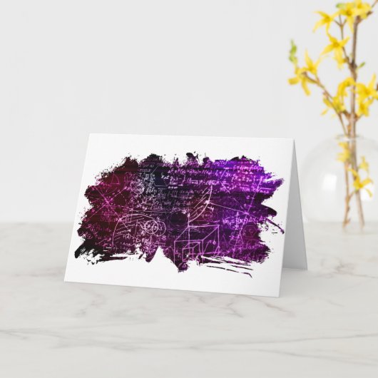 Carte Formules dans l'espace mathématique (Fleur jaune)