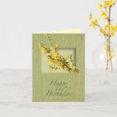 Carte Forsythia Jaune (Fleur jaune)