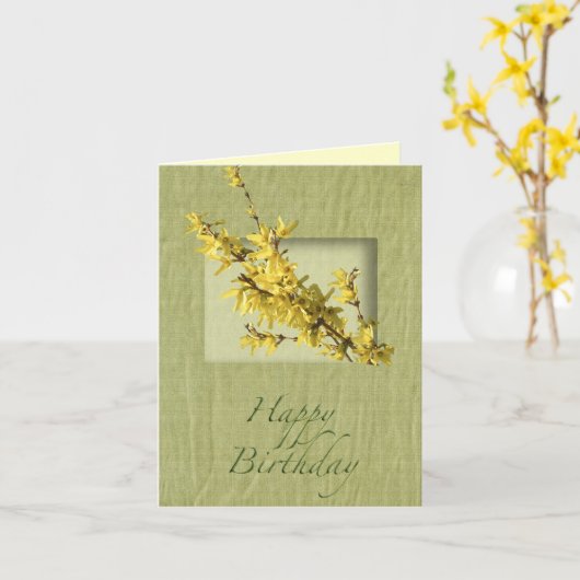Carte Forsythia Jaune (Fleur jaune)