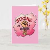 Carte Fort comme une mère – Art floral d'autonomisation (Fleur jaune)