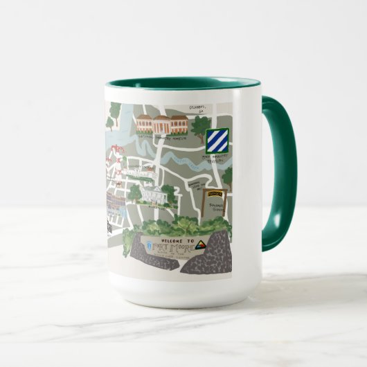 Carte Fort Moore Café Mug (Devant droit)