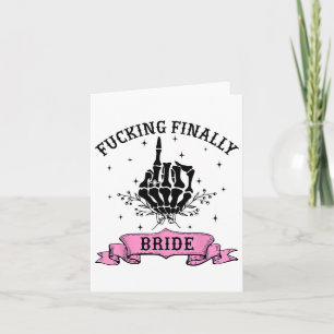 Carte Forte Enfin Mariée Skeleton main Halloween Bache