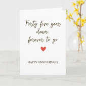 Carte Forty Five Years Down / Forever to Go (Fleur jaune)