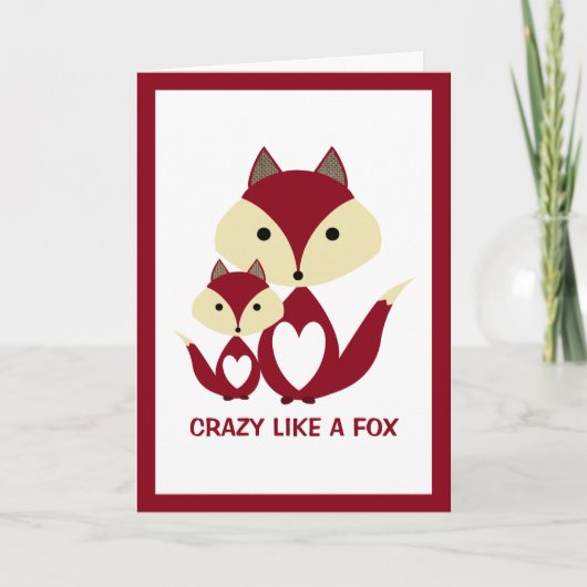 Carte Fou comme un renard, Red Fox Burlap (Devant)