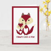 Carte Fou comme un renard, Red Fox Burlap (Fleur jaune)