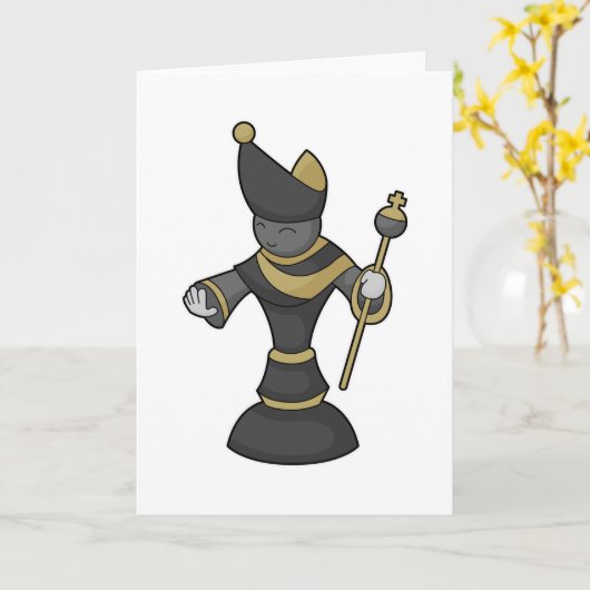 Carte Fou de jeu d'échecs (Fleur jaune)