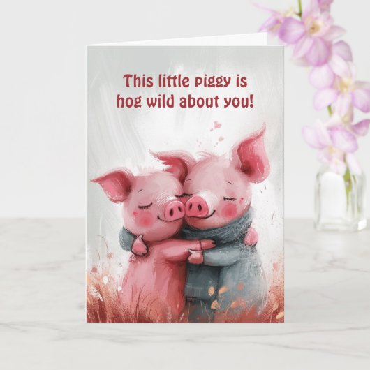 Carte Fou de toi pour la Saint-Valentin (Orchidée)