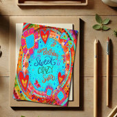 Carte Fou Soeur Anniversaire Funny Floral Plutôt