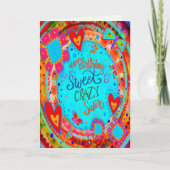 Carte Fou Soeur Anniversaire Funny Floral Plutôt (Devant)