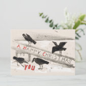 Carte Four Crows Art Vintage (Debout devant)