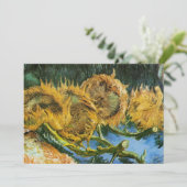 Carte Four Cut Sunflowers par Vincent van Gogh (Debout devant)