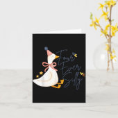 Carte Four Ever Silly Funny Silly Goose 4th Birthday  (Fleur jaune)