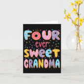 Carte Four Ever Sweet Grand-mère 4e anniversaire fille D (Fleur jaune)