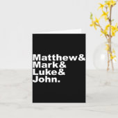 Carte Four Gospels Matthew Mark Luke John Bible (Fleur jaune)
