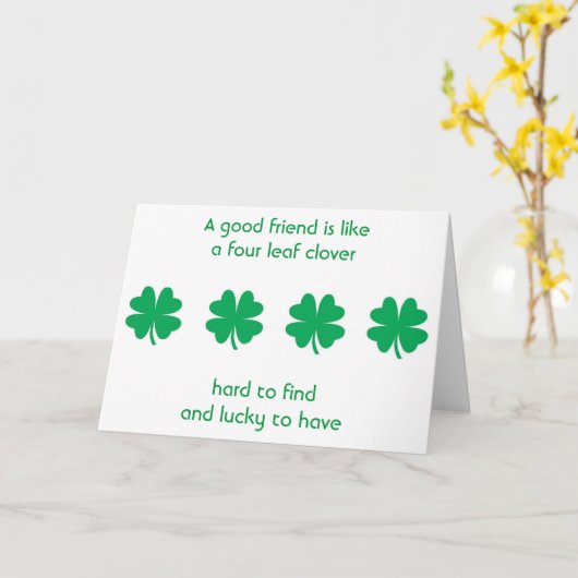 Carte Four Leaf Clochers and Best Friends (Fleur jaune)