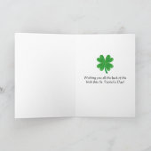 Carte Four Leaf Clover Lucky St Patrick's Day Shamrock (Intérieur)
