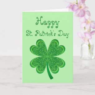 Carte Four Leaf Clover Lucky St Patrick's Day Shamrock