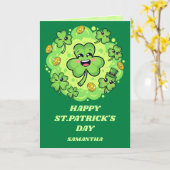 Carte Four-Leaf Fun St. Patrick’s Day Card (Fleur jaune)