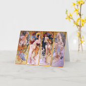 Carte Four Seasons par Alphonse Mucha 1895 (Fleur jaune)
