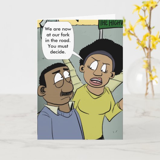 Carte Fourche Dans La Route (Fleur jaune)