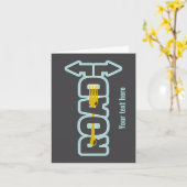 Carte Fourche dans la route art texte typographique (Fleur jaune)