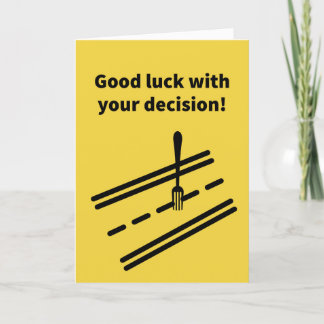Carte Fourche dans la route - Encouragement