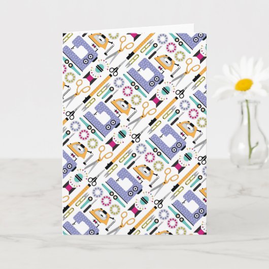 Carte Fournitures et outils de couture modernes Motif (Petite plante)