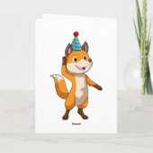 Carte Fox à la fête avec casquette de parti (Dos)