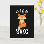 Carte Fox Cute Oh Pour Sake Dit Fox (Fleur jaune)