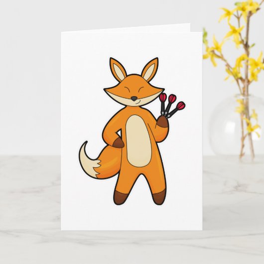 Carte Fox en Dart player avec Darts (Fleur jaune)