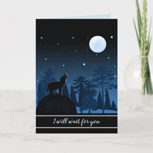 Carte Fox Et La Pleine lune À Minuit