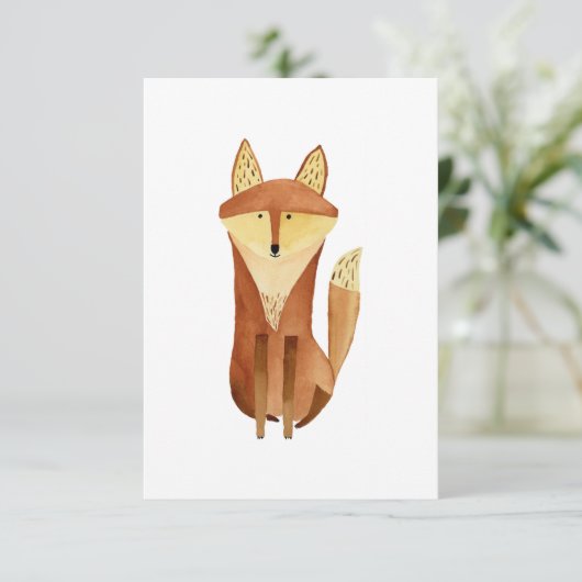Carte Fox Flat Note, Vide (Debout devant)