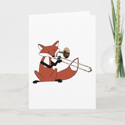 Carte Fox Jouer le Trombone (Devant)