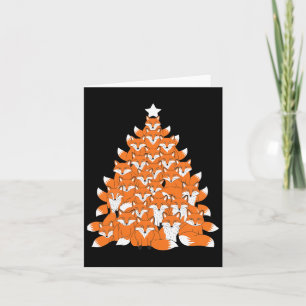 Carte Fox Noël Arbre Fox Xmas Arbre drôle Fox Noël