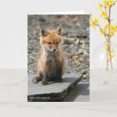 Carte Fox Pup (Fleur jaune)