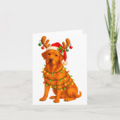 Carte Fox Red Lab Christmas Tree Light Pajama Labrador D (Devant)